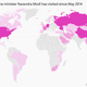 Countries visited by prime minister Narendra Modi since May 2014